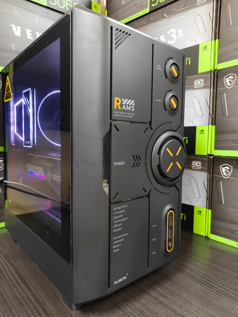 ALSEYE RAMS 2.0(B)/CBR 650W/B450/R5-5600/DDR4-32GB/M.2 SATA 500GB/RTX 3060TI 8GB, фото 1