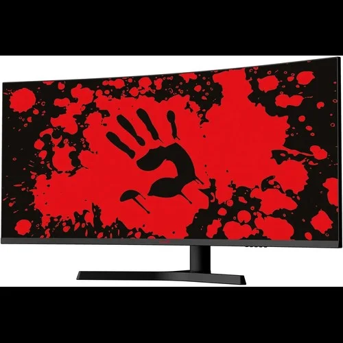 Монитор 34" BLOODY MN340W VA 3440x1440, 180 Гц, 5 мс, 21:9, 300 кд/м², 1xHDMI, DisplayPort, USB Type-C, изогнутый экран, Flicker Free, Low Blue Light, HDR10, черный MN340W, фото 1