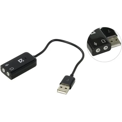 Звуковая карта внешняя Defender Audio USB 63002, 2.0, USB, Retail, фото 1