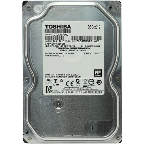 TOSHIBA 500GB (DT01ACA050), фото 1